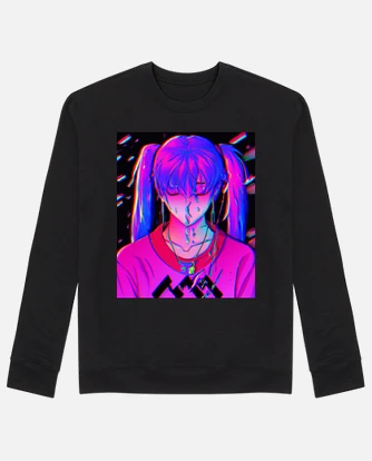 Sad anime girl pastel aesthetic anime hoodie tostadora