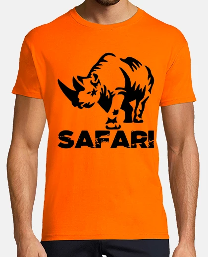 T-shirt safari e rinoceronte nero