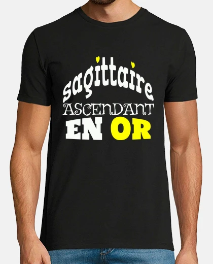 Tee-shirt sagittaire ascendant en or