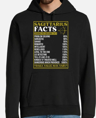 Sagittarius star sign gift facts hoodie tostadora