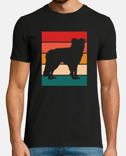 T-shirt sagoma di border collie con retro