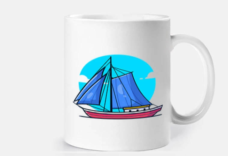 Cup sailing ship