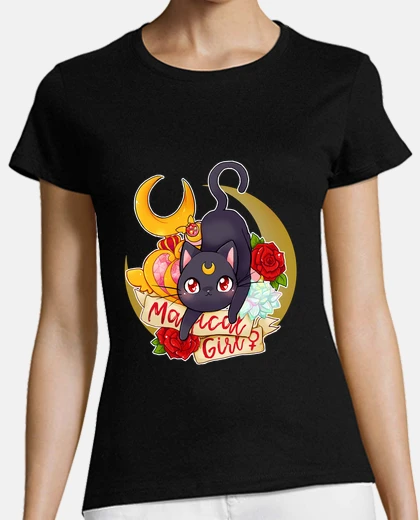 Tee-shirt sailor moon tatouage fille magique