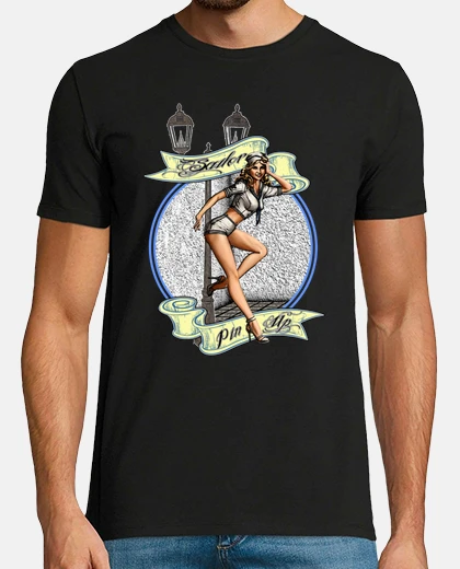 T-shirt sailor pin-up (h)