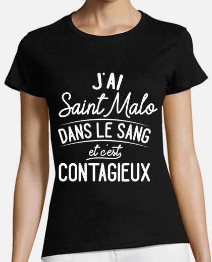 Tee-shirt Saint Malo Dans Le Sang Cadeau Malouins