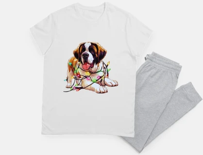 saint bernard at christmas