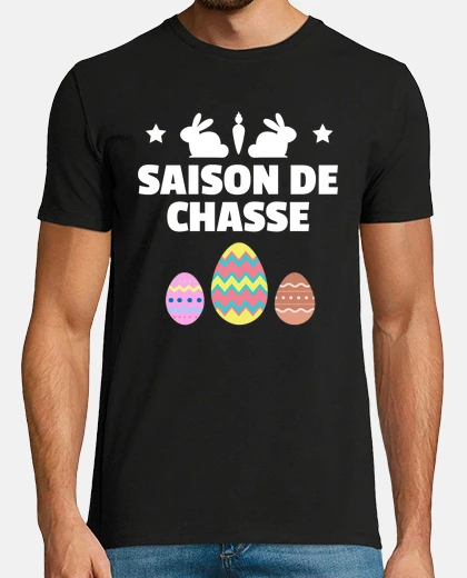 Tee-shirt Saison de Chasse Oeufs Colores Paques