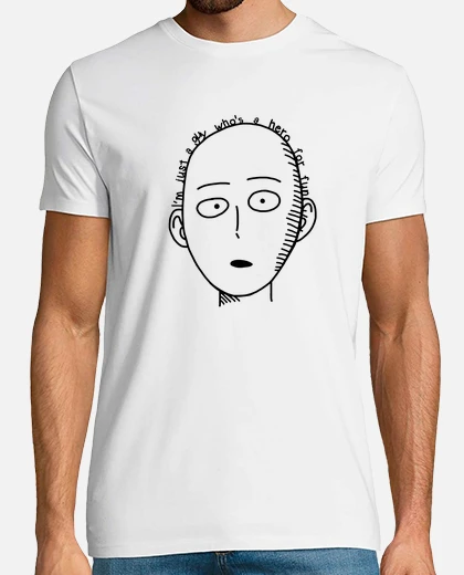 OPM Maglietta Uomo One Punch Man Saitama - Stampa Anime Manga, Vestibilità Regular, Morbida
