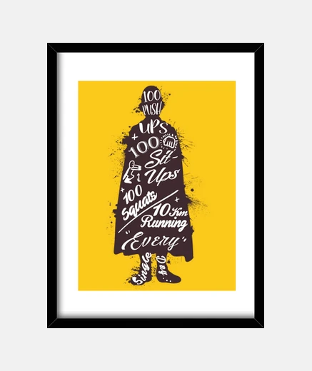 Framed saitama hero training