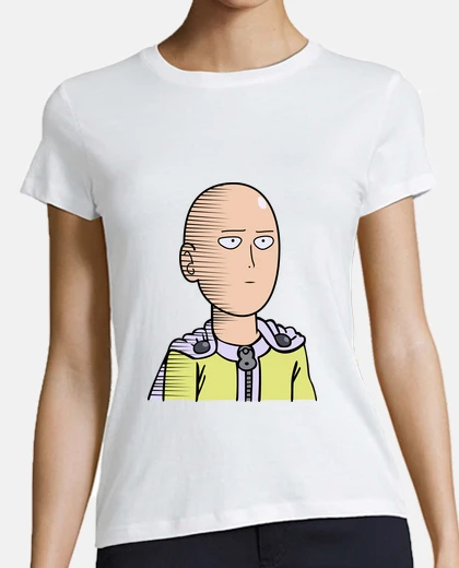Playera Saitama One Punch Man White