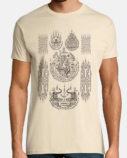 Tee-shirt sak yant tatouage traditionnel v03