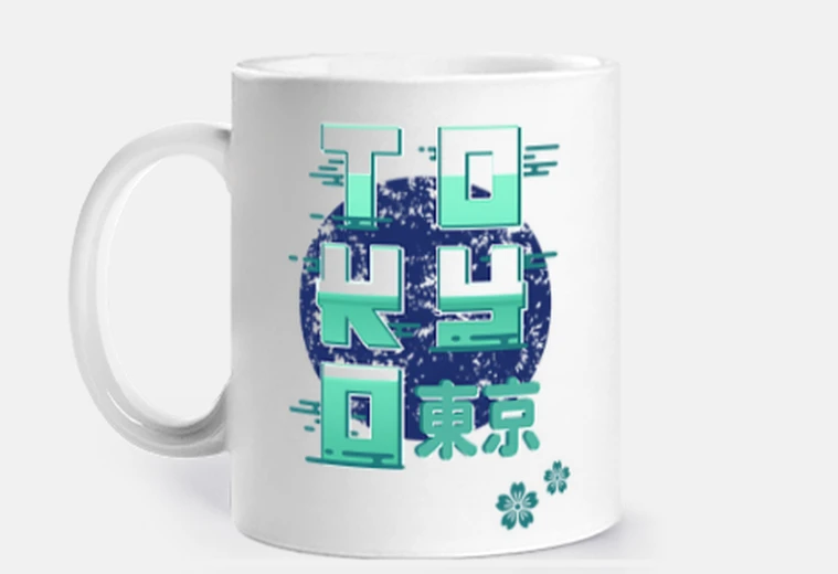 Mug sakura vert de tokyo