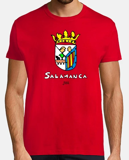 Tee-shirt salamanca bouclier dessiné avec du texte
