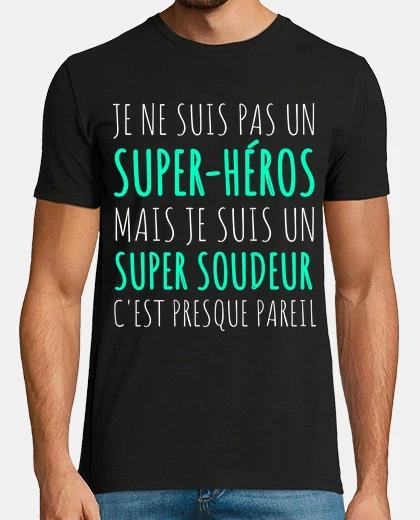 T-shirt saldatura umorismo supereroe saldatore