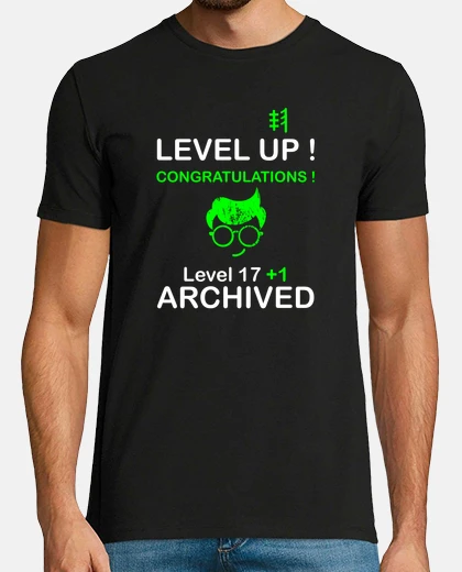 T-shirt salire di livello compleanno 18 anni ge