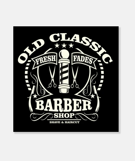 Tableau salon de coiffure barbier barbier barbe hipsters barbier vintage barbier impression sur toile