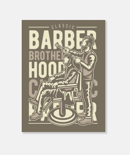 Tableau salon de coiffure barbier barbier barbe hipsters barbier vintage barbier impression sur toile