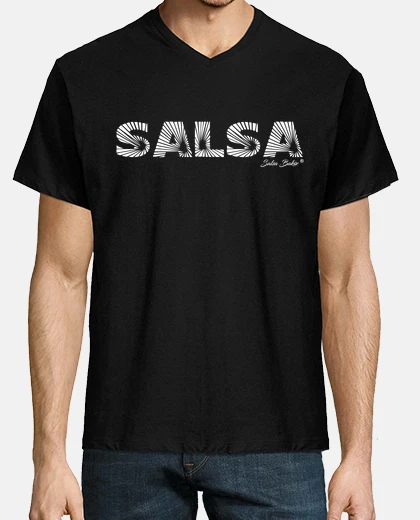 Tee-shirt Salsa Laser blanc col V
