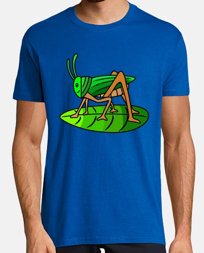 Camiseta saltamontes de dibujos animados lindo