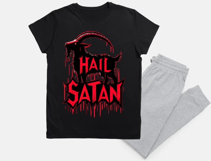 Pigiama saluta satana divertente bafometto di c