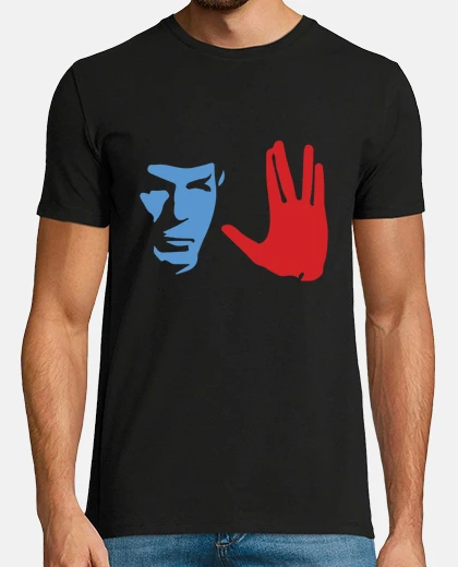 Tee-shirt salutation garçon vulcain star trek