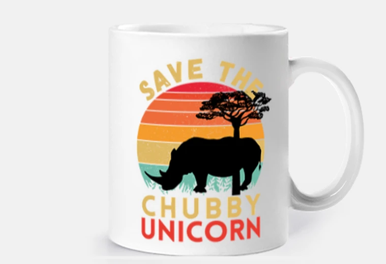 Tazza salva gli amanti del rhyno unicorno paf