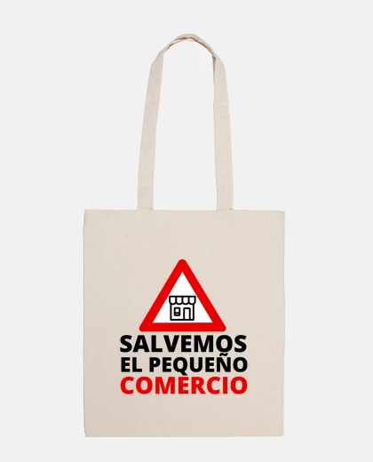 Bolsa Salvemos el pequeño comercio bolsa de tela reivindicativa