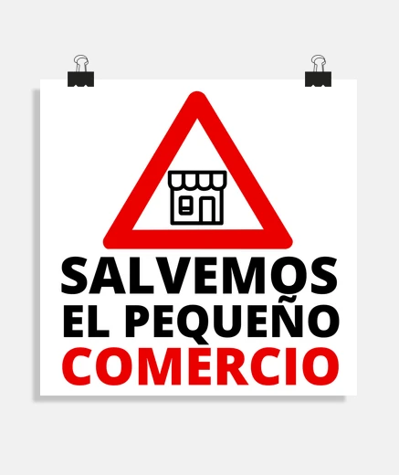 Poster salviamo il poster di rivendicativo piccole imprese