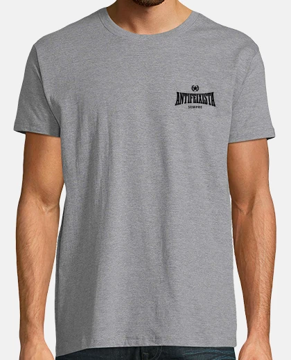 T-shirt samarreta gris h - antifeixista negre 2.0 mini