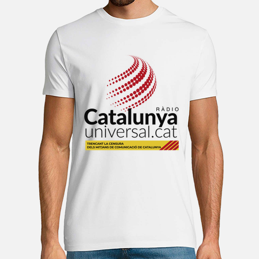 samarreta de màniga curta per a ells - ràdio catalunya universal negre