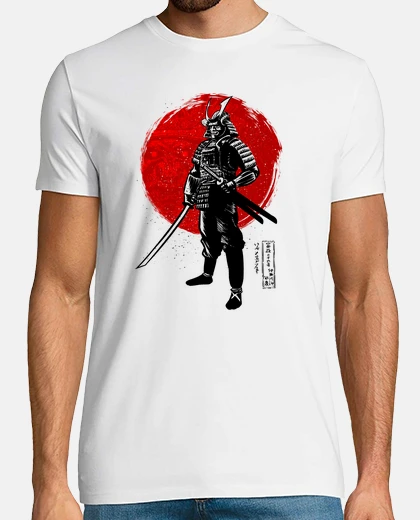 Tee-shirt samouraï avec deux katanas