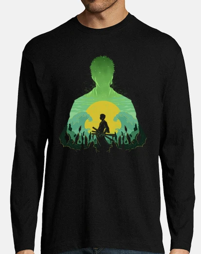Tee-shirt samouraï chasseur de pirates vert