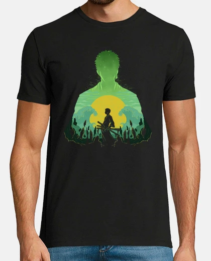 Tee-shirt samouraï chasseur de pirates vert