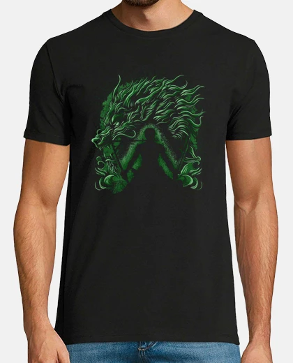 Tee-shirt samouraï pirate dragon vert