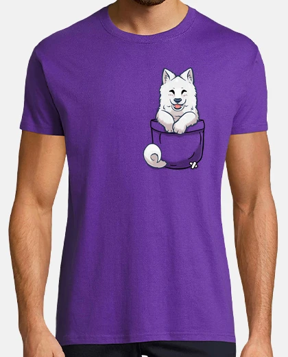 Tee-shirt samoyed de poche - chemise pour hommes