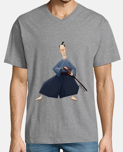T-shirt samurai - v collo