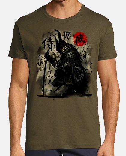 Playera samurái, arte japonés