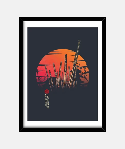 Cuadro Samurai Batalla