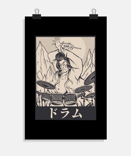 Poster samurai drummer