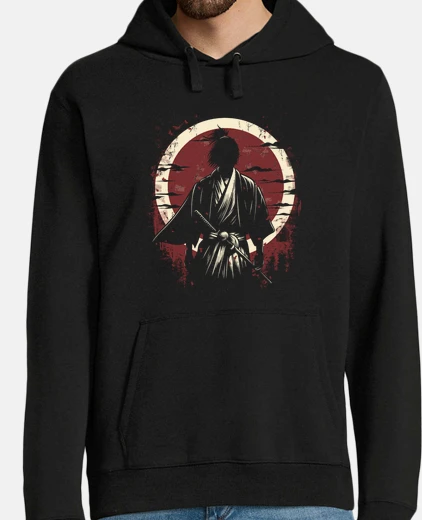 Felpa samurai giapponese retrò