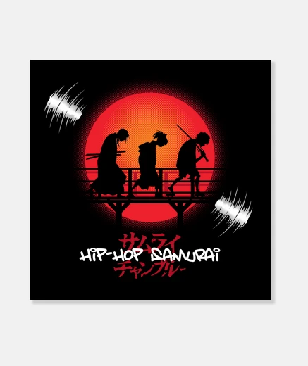 Wall samurai hip hop