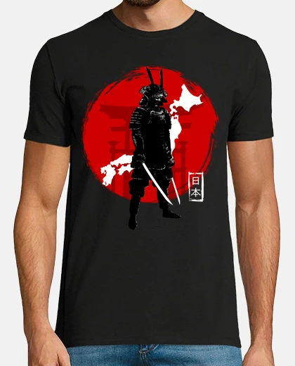 T-shirt samurai in giapponese