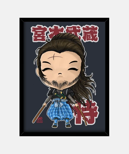 Quadro samurai miya moto m usa shi