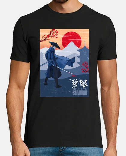 T-shirt samurai mizu dagli occhi azzurri