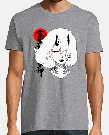 T-shirt samurai ragazza malvagia triste giappon