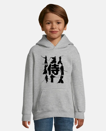 Kids samurai silhouette -black- 6