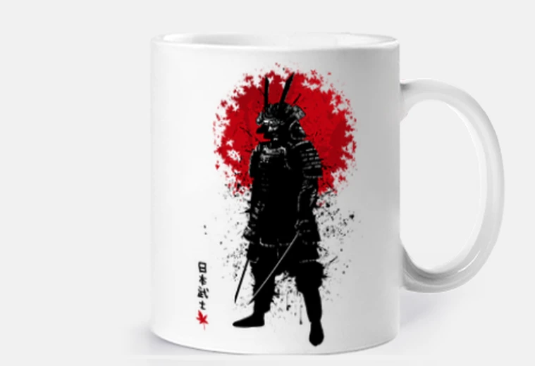 Tazza samurai sole nascente