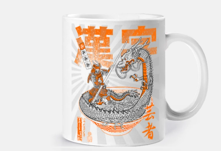 Cup samurai vs dragon ramen