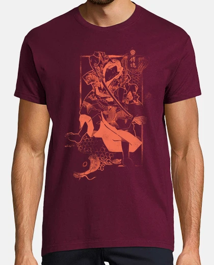 Camiseta Samurai y Carpa