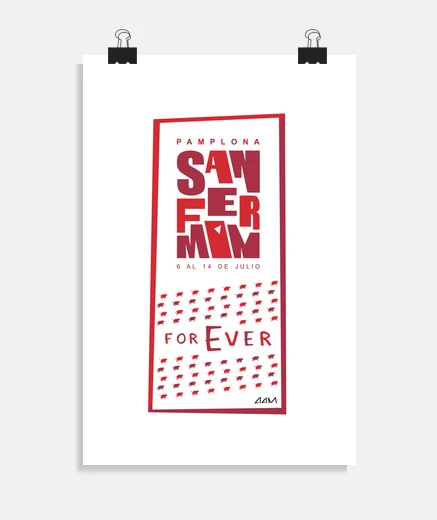 Poster san fermin forever sfondo bianco